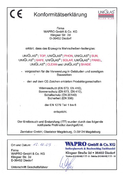 Vorschau: CE-Konformitätserklärung – WAPRO